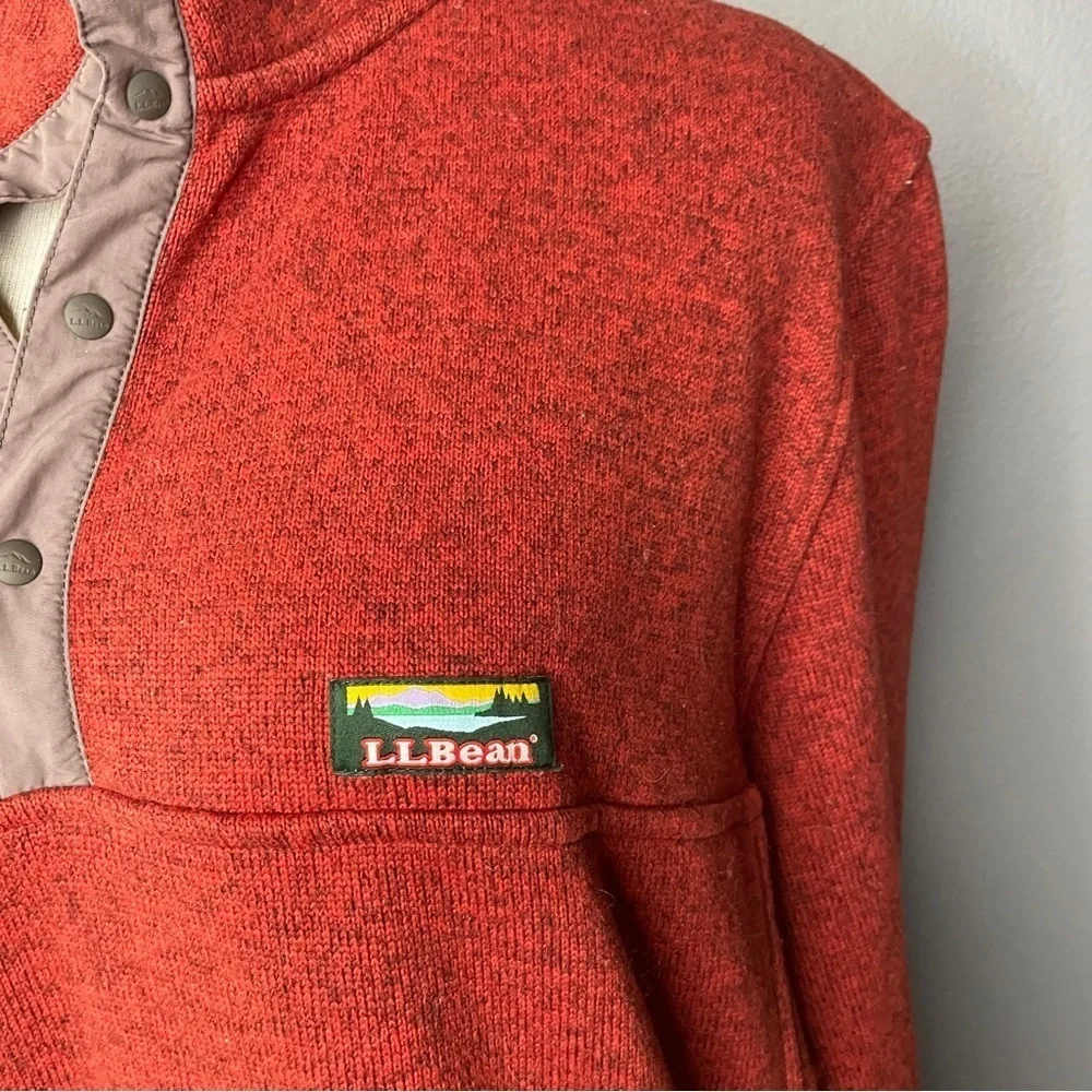 LL Bean burnt orange pullover size XL - Picture 3 of 6